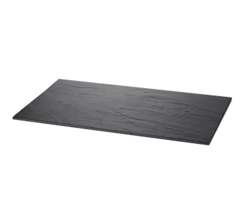 TableCraft Products MG1 20 3/4" W x 12 3/4" D Black Rectangular Melamine Frostone Collection Display Tray