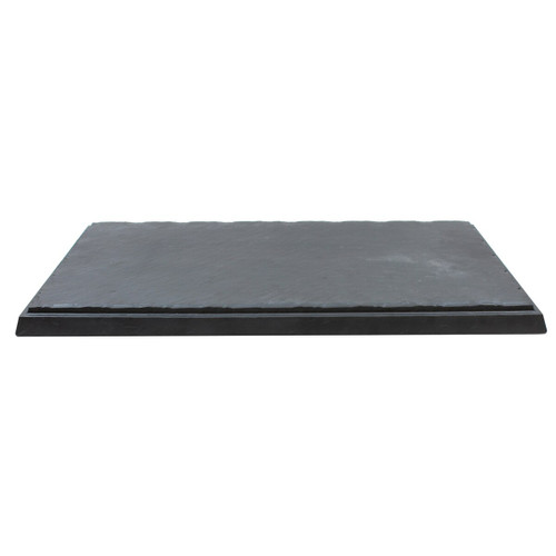 TableCraft Products MGD2112 21" W x 12 7/8" D x 1 1/8" H Square Melamine Slate Frostone Collection Display Tray