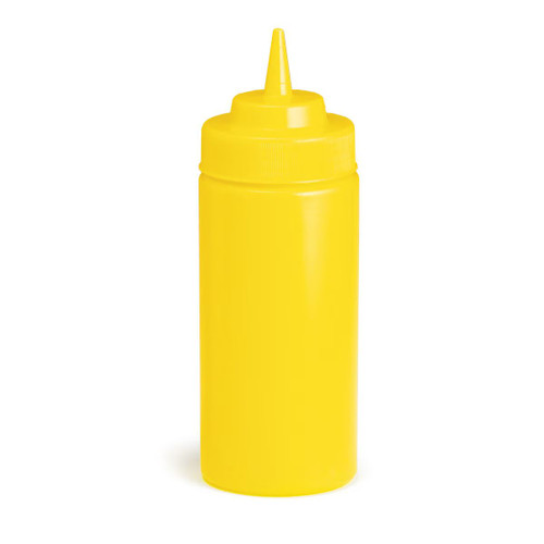 TableCraft Products 11663M 16 Oz. Yellow WideMouth Squeeze Bottle - 24/Case