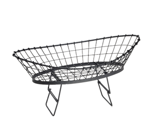 TableCraft Products GMT2412 24" W x 12" D x 6" H Black Oblong Metal Grand Master Transformer Collection Basket