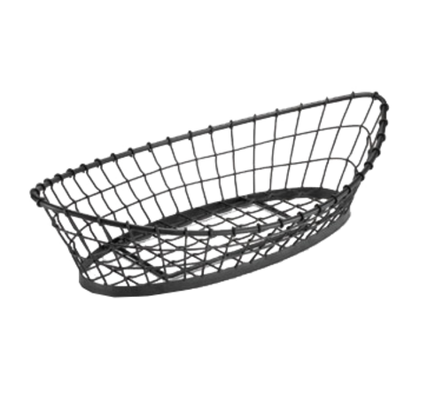 TableCraft Products GMT2412 24" W x 12" D x 6" H Black Oblong Metal Grand Master Transformer Collection Basket