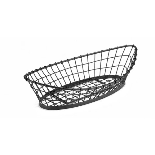 TableCraft Products GMT2412 24" W x 12" D x 6" H Black Oblong Metal Grand Master Transformer Collection Basket