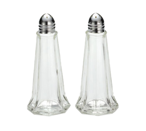 TableCraft Products 83S&P 1 Oz. Glass Eiffel Tower Salt Or Pepper Shaker With Nickel Plated Tops