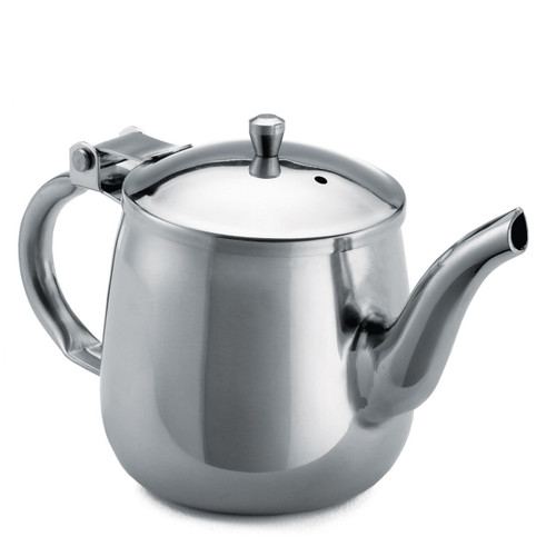 TableCraft Products GN10 10 Oz. Stainless Steel Gooseneck Teapot With Lid