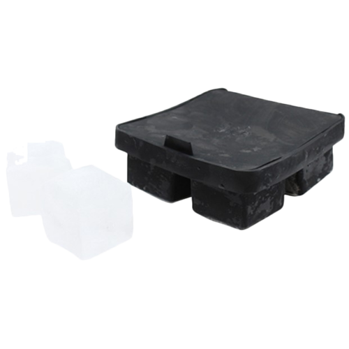 TableCraft Products BSCT2 4 Compartment 1.75" Cubes Black Cash & Carry Ice Cube Tray