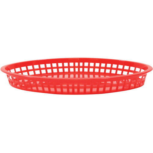 TableCraft Products 1086R 12 3/4" W x 9 1/2" D x 1 1/2" H Texas Platter Basket - 36/Case