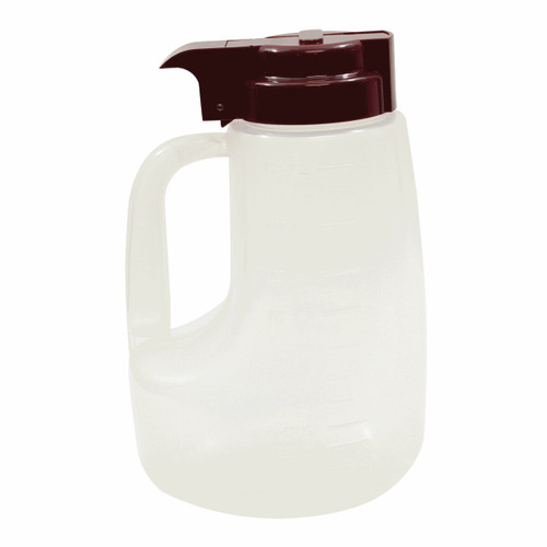 TableCraft Products PP48M 48 Oz. Clarified Polypropylene Maroon Option Dispenser