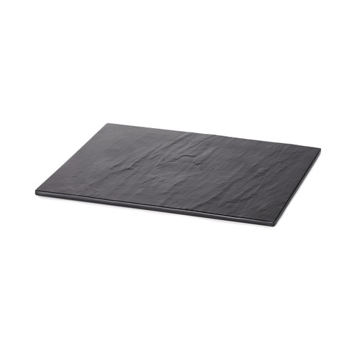 TableCraft Products MG2 12 3/4" W x 10 3/8" D Black Rectangular Melamine Frostone Collection Display Tray