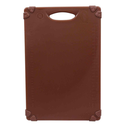 TableCraft Products CBG1218ABR 12" W x 18" D x 1/2" H Plastic Cash & Carry Grippy Cutting Board