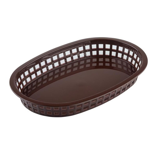 TableCraft Products 1076BR 10 1/2" W x 7" D x 1 1/2" H Chicago Platter Basket - 36/Case