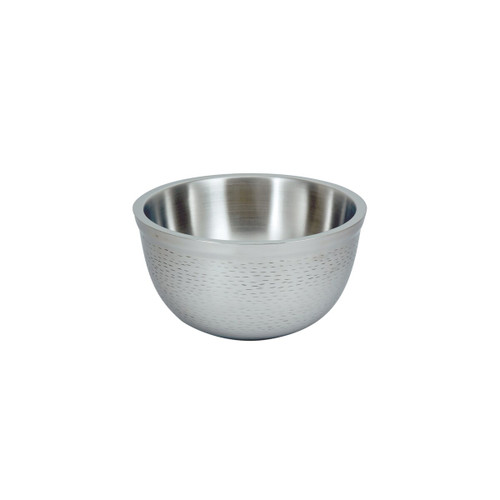 TableCraft Products RB9 3 1/4 Qt. Round Stainless Steel Rice Pattern Remington Collection Bowl