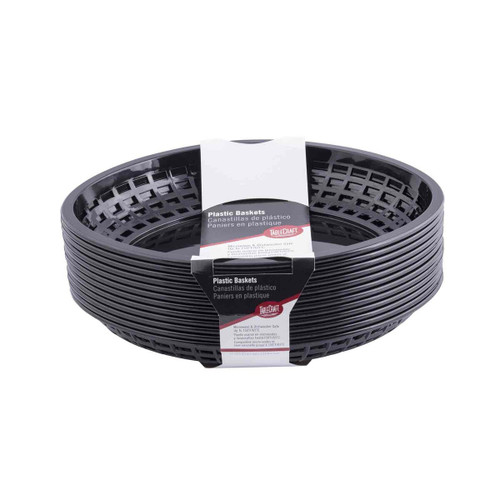 TableCraft Products C1084BK 11.75" W x 9" D x 1.75" H Black Plasctic Cash & Carry Baskets