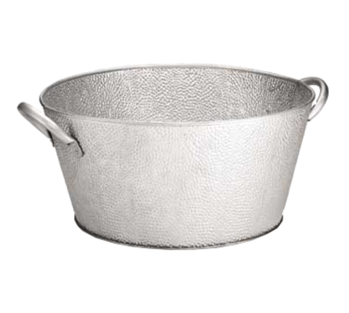 TableCraft Products GT1515 4.5 Gallons 15" Dia. x 7.13" H 18.5" Round Galvanized Steel Galvanized Collection Beverage Tub