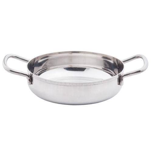 TableCraft Products 10292 8" W x 5 7/8" D x 1 3/8" H 16 Oz. With Handles Stainless Steel Without Lid Mini Brazier