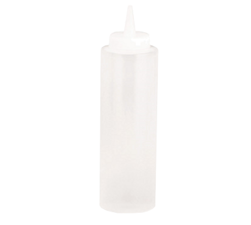 TableCraft Products 112C-1 12 oz Clear Natural Cone Tip Natural Top Squeeze Bottle