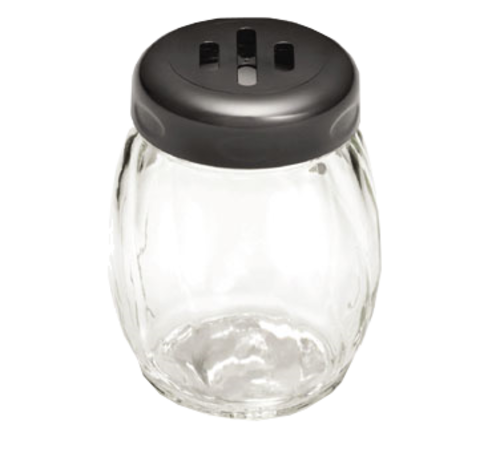TableCraft Products 260SLBK 6 Oz. Swirl Glass Black Top Shaker