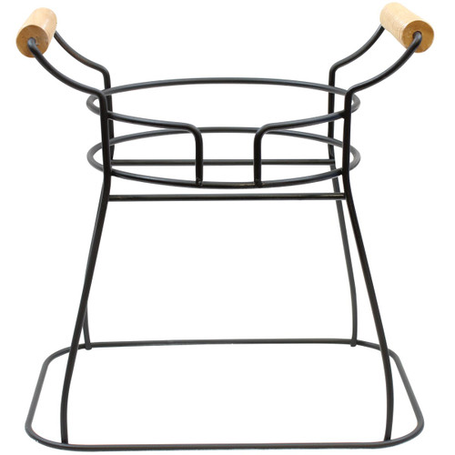 TableCraft Products BDGR1 8 1/2" Black Powder Coated Metal Wire Glass Beverage Dispenser Base