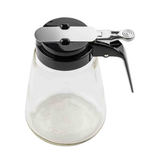 TableCraft Products 1371BK 12 Oz. Black ABS Top Modern Glass Dispenser