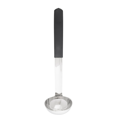 TableCraft Products AM5302BK 2 Oz. Stainless Steel Antimicrobial Ladle with 9" L Black Vinyl Coated Handle