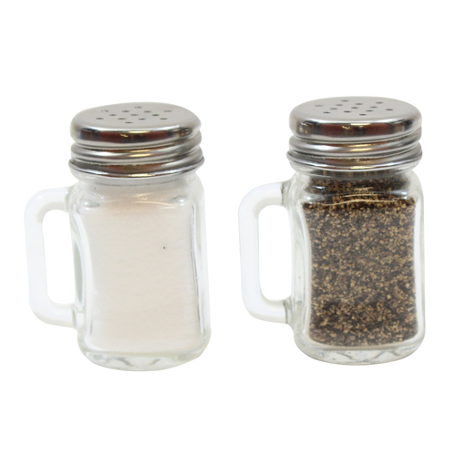 TableCraft Products C170-12 1.5 Oz. Stainless Steel Tops Cash & Carry Mini Mason Salt & Pepper Shaker