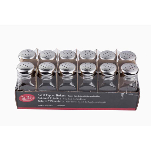 TableCraft Products C154-12 2 Oz. Stainless Steel Cash & Carry Salt/Pepper Shaker