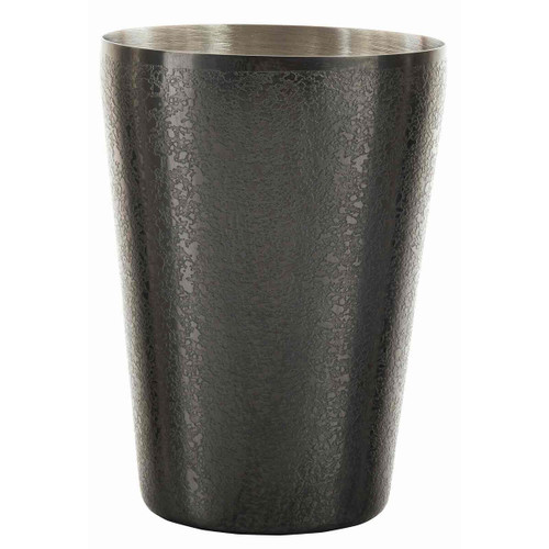 TableCraft Products 10554 3.25" W x 5" H 18 Oz. Black Acid Etch Finish Stainless Steel Cocktail Shaker