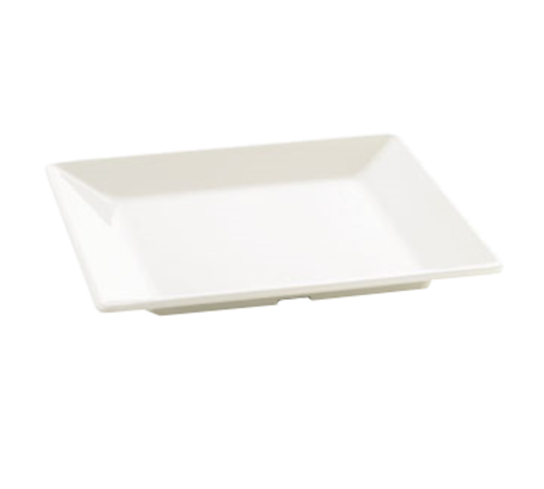 TableCraft Products M1414 14" White Square Melamine Frostone Collection Tray