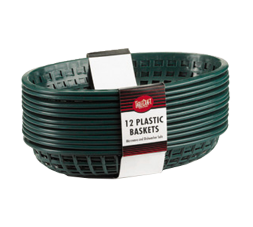 TableCraft Products C1074FG 9-1/4" W x 6" D x 1-3/4" H Forest Green Plastic Cash & Carry Classic Baskets