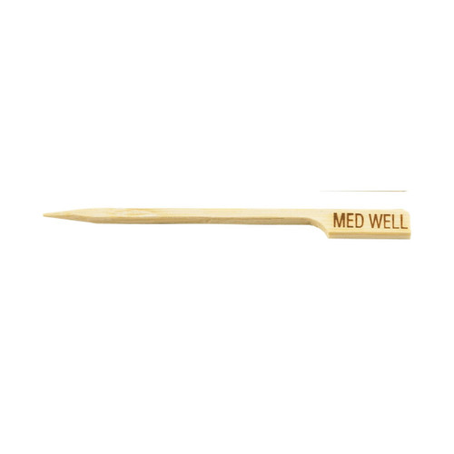 TableCraft Products MEDWELL 3 1/2" Bamboo Cash & Carry Meat Marker Pick - 12 Cases of 100