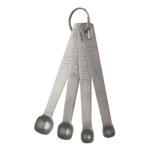 TableCraft Products H723 4-Piece Stainless Steel Cash & Carry Spice Spoon Set - 24/Case