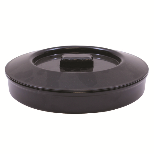 TableCraft Products TW771 7 3/4" Dia. x 1 3/4"H Round Polypropylene Black Tortilla Warmer