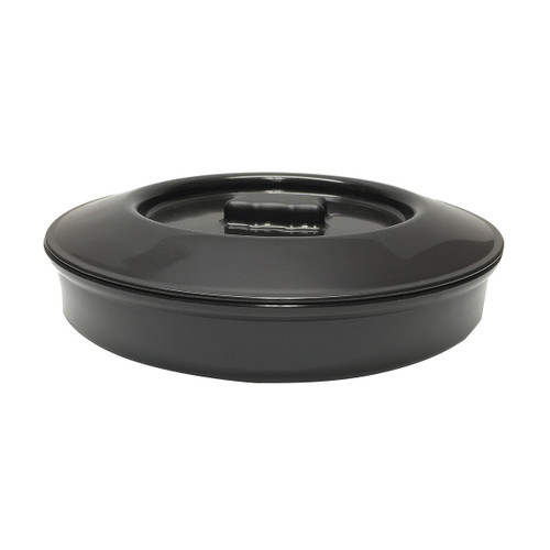 TableCraft Products TW771 7 3/4" Dia. x 1 3/4"H Round Polypropylene Black Tortilla Warmer