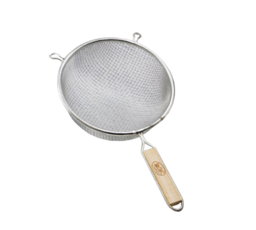 TableCraft Products 96 6 1/4" Dia. Tin Plated Double Medium Mesh Strainer