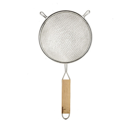 TableCraft Products 96 6 1/4" Dia. Tin Plated Double Medium Mesh Strainer