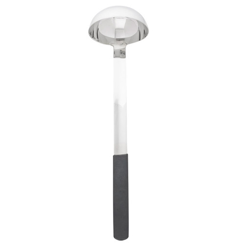 TableCraft Products AM5314BK 4 Oz. Stainless Steel Antimicrobial Ladle with 11 1/2" L Black Vinyl Coated Handle