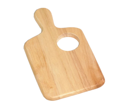 TableCraft Products 79A 13 1/2" W x 7 1/2" D x 3/4" H 2-3/4" Dia. Natural Finish Wood Bread Board