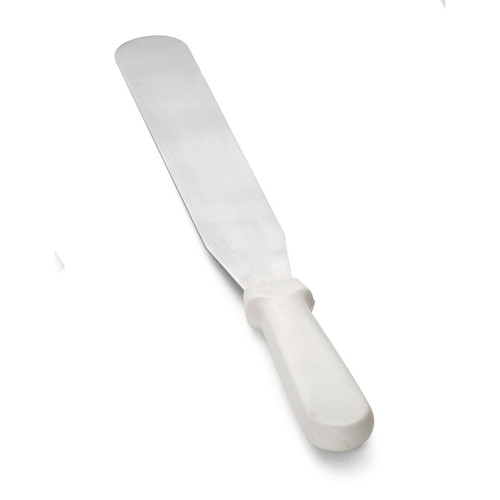 TableCraft Products 4210 10" Stainless Steel Blade White ABS Handle Icing Spatula