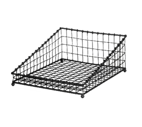 TableCraft Products GM1519 15" W x 19-1/2" D 2-1/2" H Black Square Grand Master Collection Basket