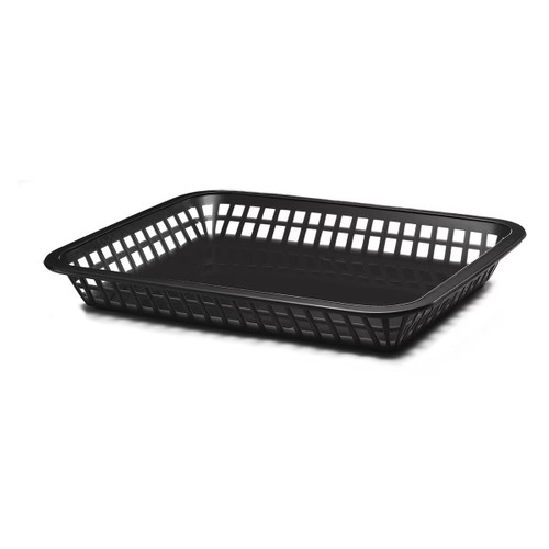 TableCraft Products 1079BK Black Ractangular Mas Grande Plastic Basket - 36/Case