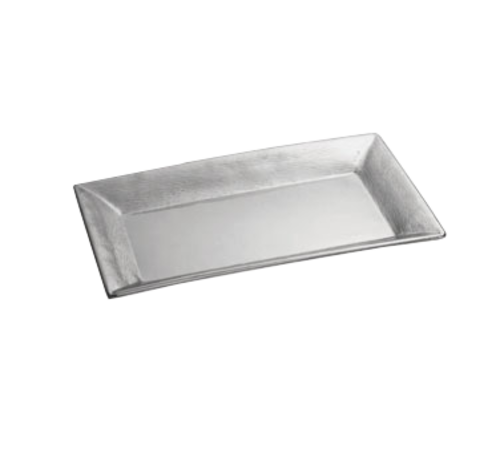 TableCraft Products R2212 22" W x 12" D x 1 1/2" H Rectangular 18/8 Stainless Steel Rice Pattern Remington Collection Tray