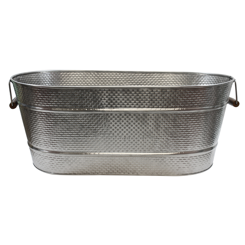 TableCraft Products GTSS2313 12.75 Gal. 27.5" W x 15" D x 10.75" H Stainless Steel Brickhouse Collection Beverage Tub