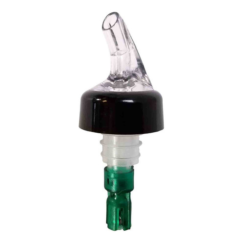 TableCraft Products 4243A 3/4 Oz. Clear Spout Cash & Carry Proper Pour With Green DipTube And Black Collar