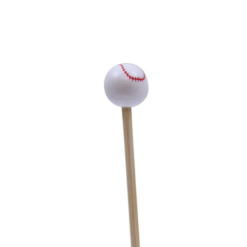 TableCraft Products BAMSP145 4 1/2" Bamboo Baseball At One End Cash & Carry Sport Pick