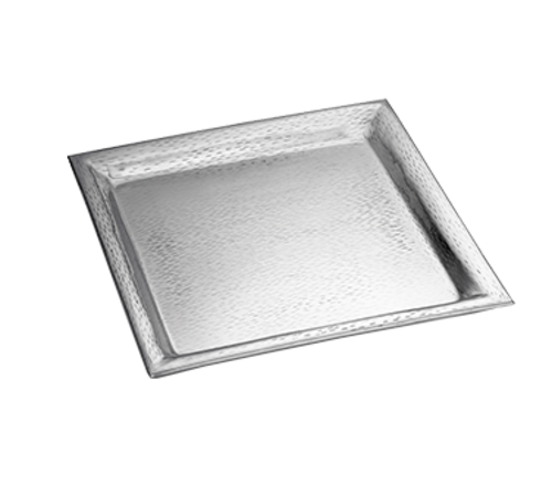 TableCraft Products R1616 16" W x 16" D Square 18/8 Stainless Steel Rice Pattern Remington Collection Tray