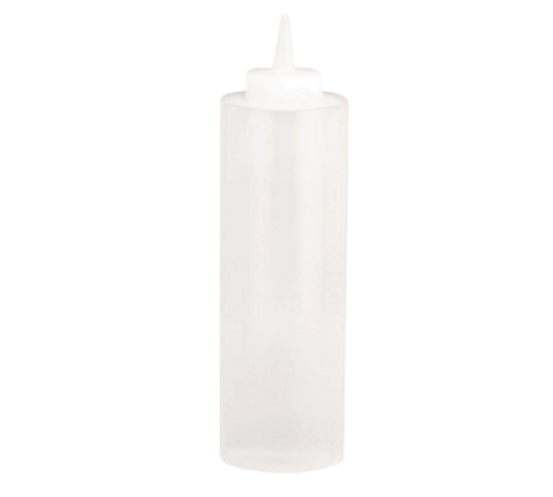 TableCraft Products 124C-1 24 oz Clear Natural Cone Tip Natural Top Squeeze Bottle