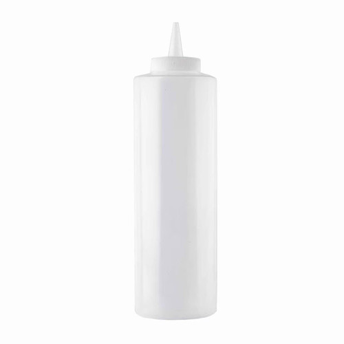 TableCraft Products 124C-1 24 oz Clear Natural Cone Tip Natural Top Squeeze Bottle