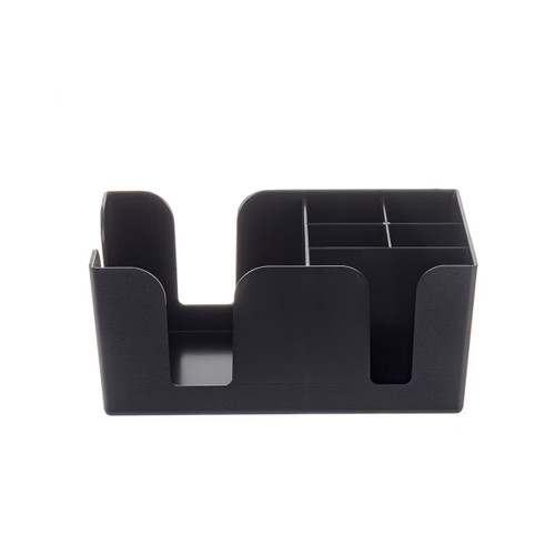 TableCraft Products 101 9 1/2" W x 5 3/4" D x 4" H Black ABS Plastic Bar Caddy
