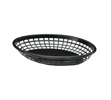TableCraft Products 1084BK Black Oval Jumbo Plastic Basket