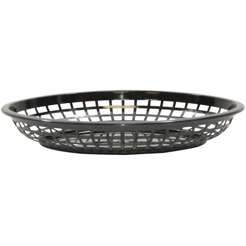 TableCraft Products 1084BK Black Oval Jumbo Plastic Basket