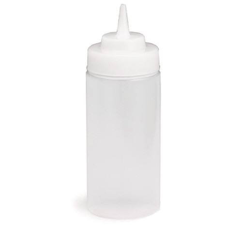 TableCraft Products 31763C 16 oz Clear Wide Cone Squeeze Bottle